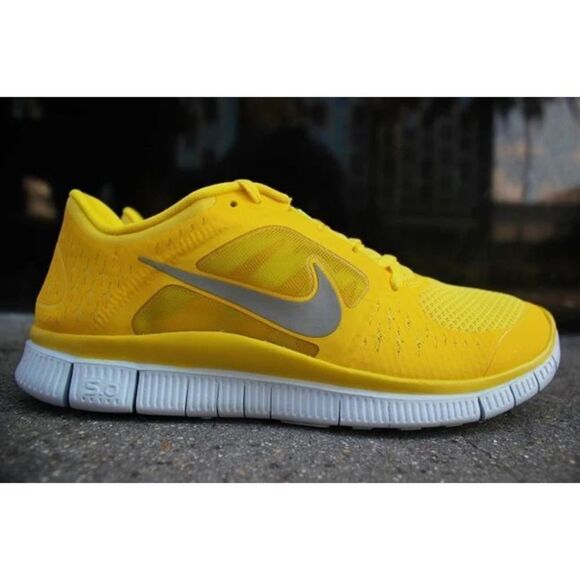 Nike free run 3 MENS bright yellow gymshoes main image 6